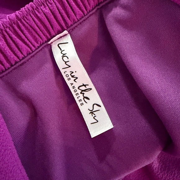 Lucy in the Sky Tiered Tie Back Metallic Threaded Baby Doll Mini Dress - Picture 9 of 10